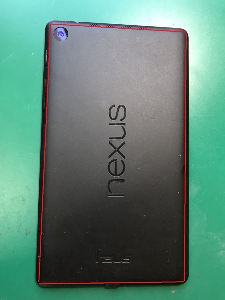 Nexus7の背面パネルを剝外す前